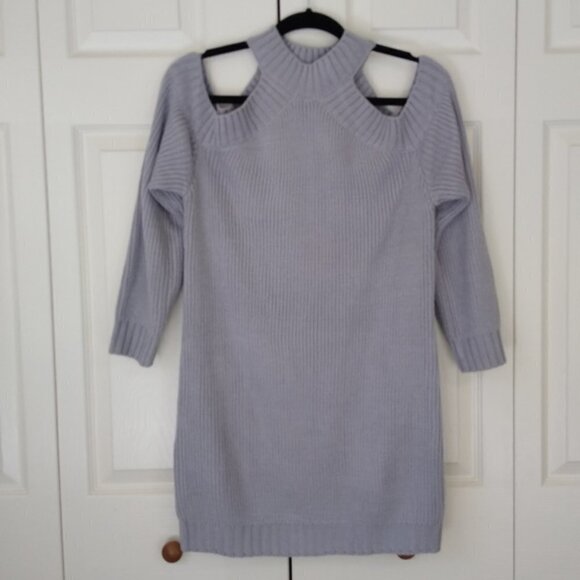 Tobi Cold Shoulder Half Thought Sweater Dress - Picture 6 of 15